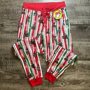 🌙 Bucee’s New with tags pajama thermal Christmas pants leggings Small